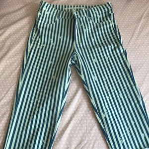 Zara jeans with stripes